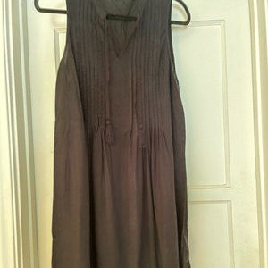 OLD NAVY  Black Pleated Tasseled Midi Dress Medium